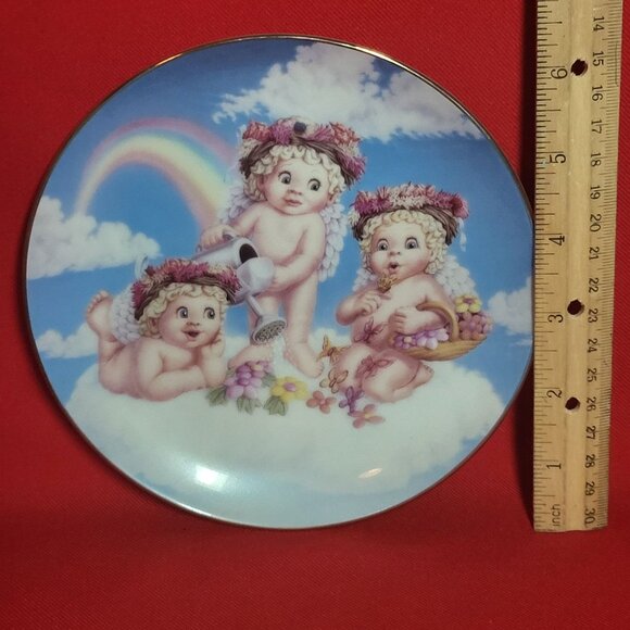 Vintage Dreamsicles Blossoms and Butterflies Angel Cherub Collectible Plate 1994 - Picture 8 of 12